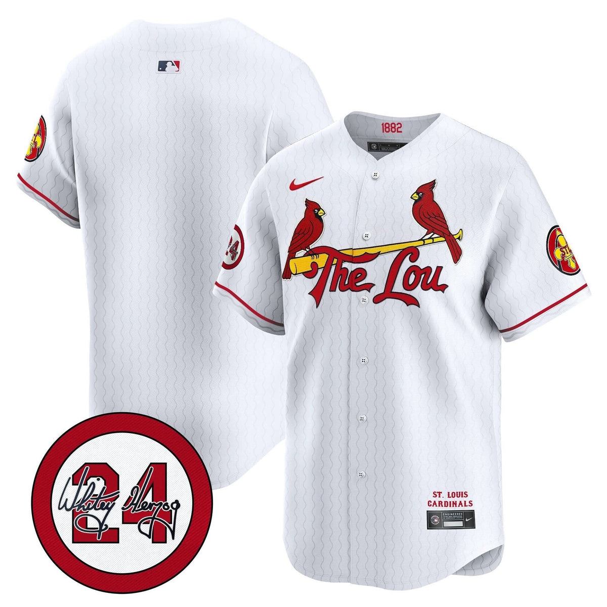 SLC 2024 City Connect Whitey Herzog Patch Vapor Premier Limited Jersey - Stitched