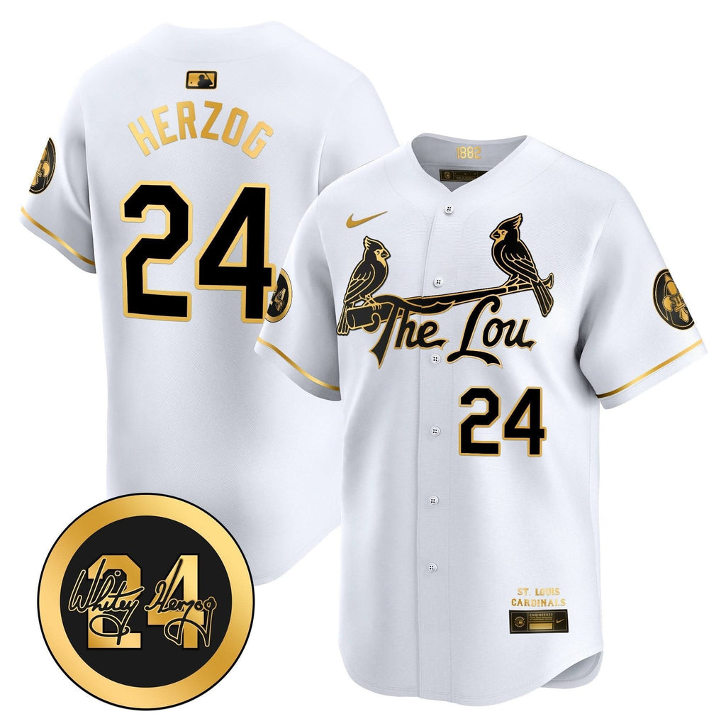 SLC 2024 City Connect Whitey Herzog Patch Vapor Premier Limited Jersey - Stitched