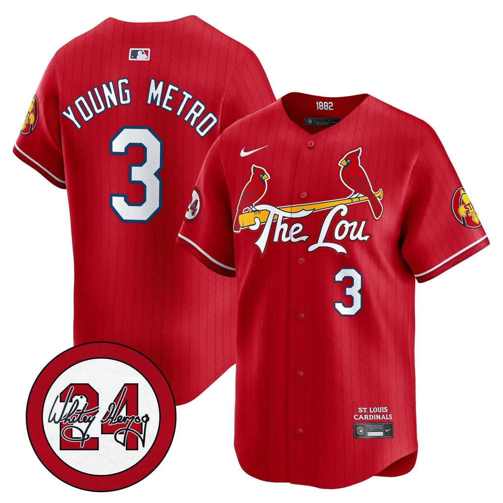 SLC 2024 City Connect Whitey Herzog Patch Vapor Premier Limited Jersey - Stitched