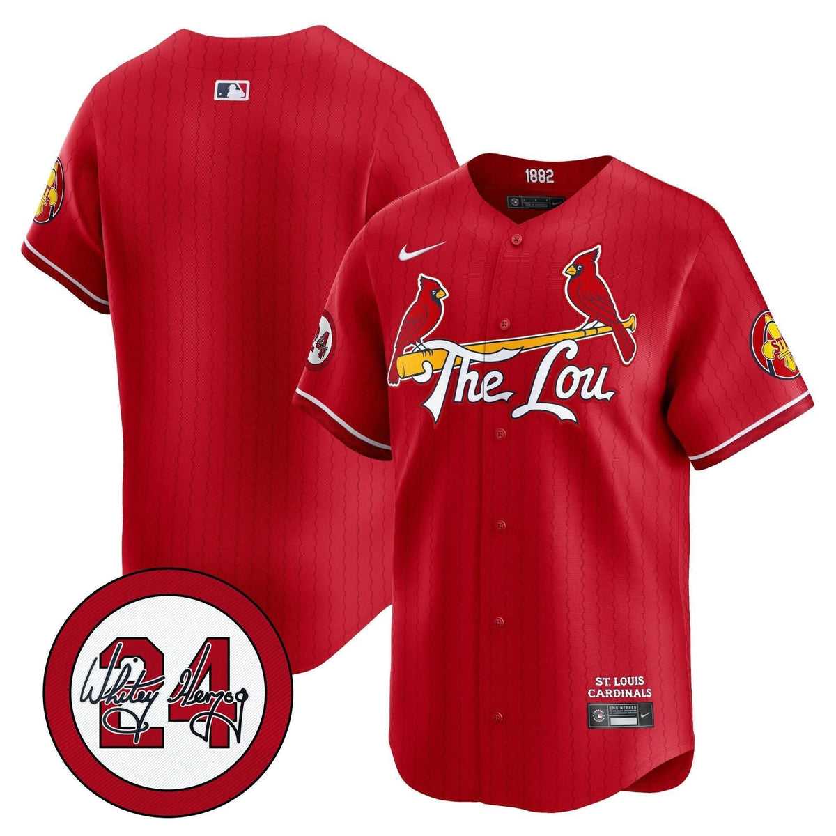 SLC 2024 City Connect Whitey Herzog Patch Vapor Premier Limited Jersey - Stitched
