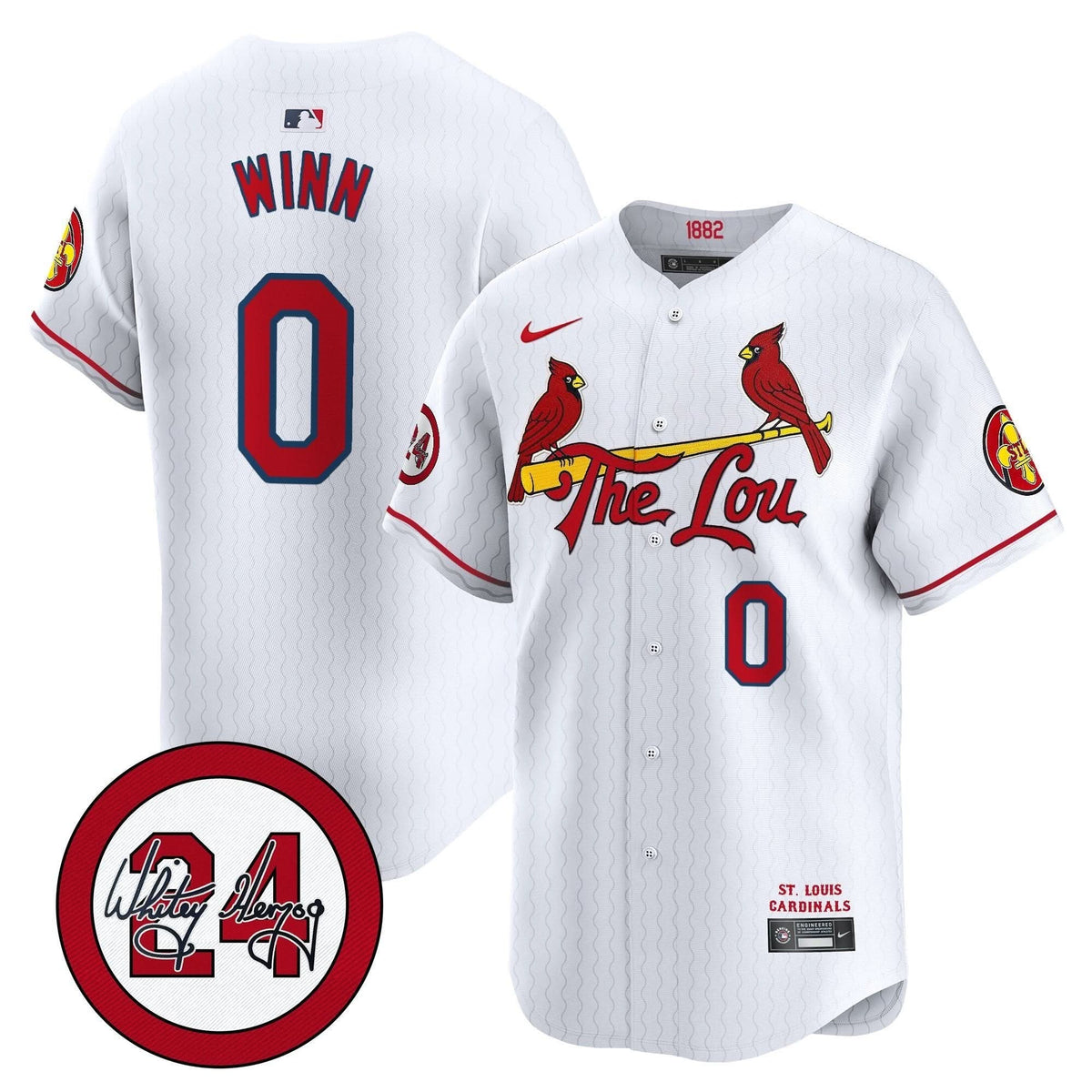 SLC 2024 City Connect Whitey Herzog Patch Vapor Premier Limited Jersey - Stitched