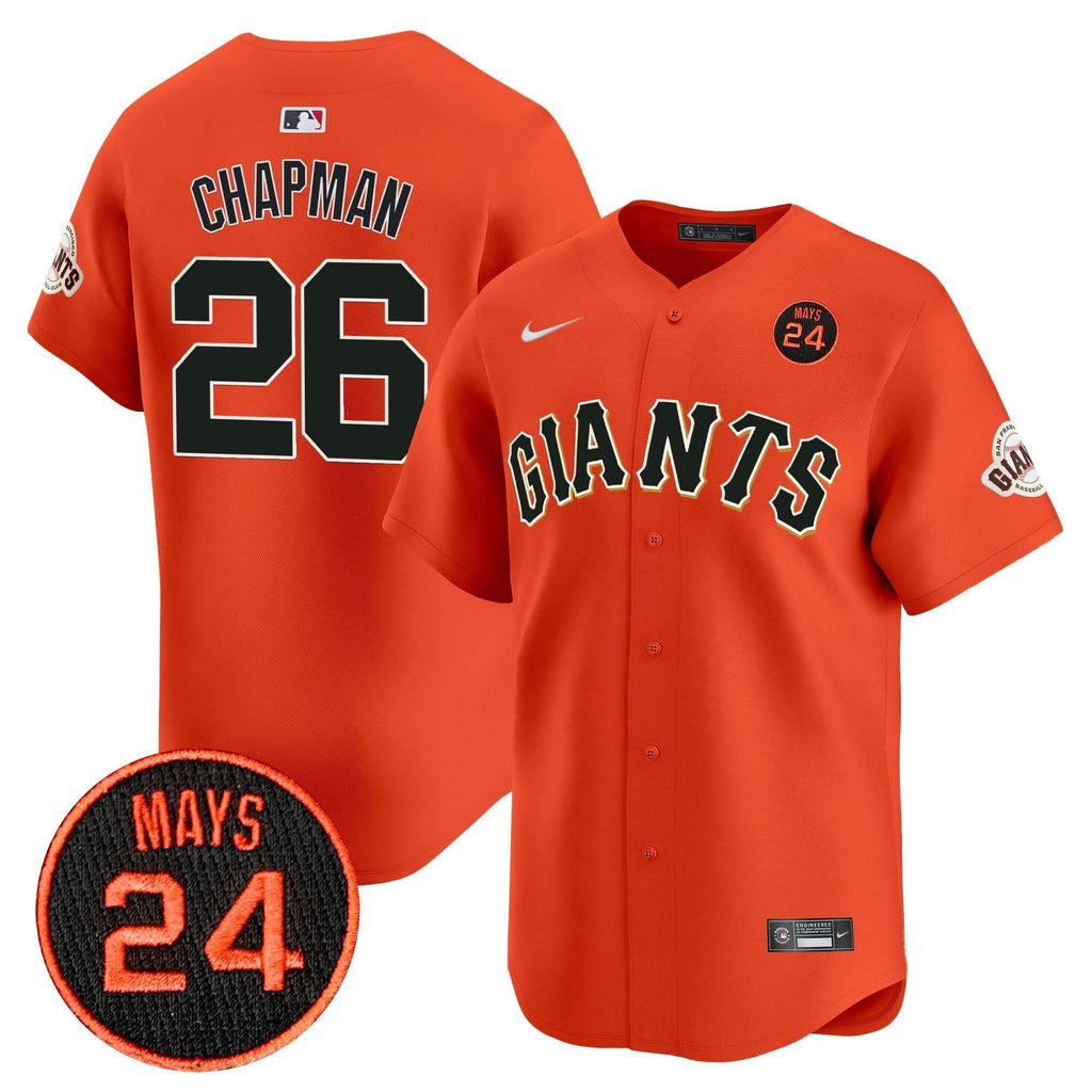 SFG 2024 Willie Mays Patch Vapor Premier Limited Jersey V3 - Stitched