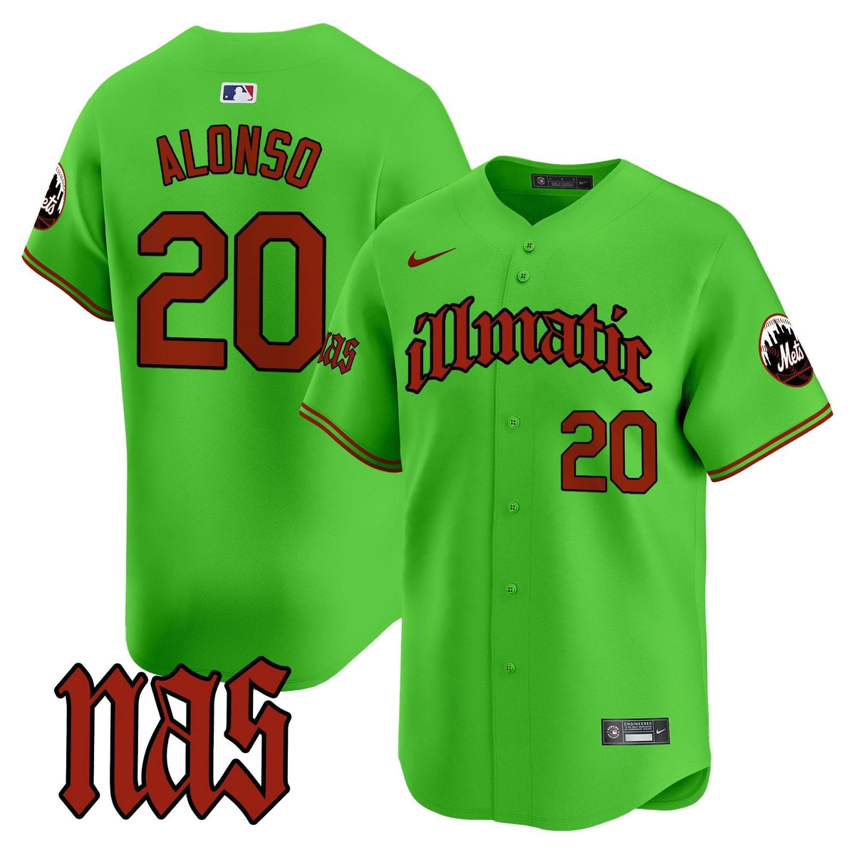NYM Nas Illmatic Vapor Premier Limited Jersey - Stitched