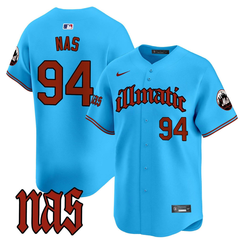 NYM Nas Illmatic Vapor Premier Limited Jersey - Stitched