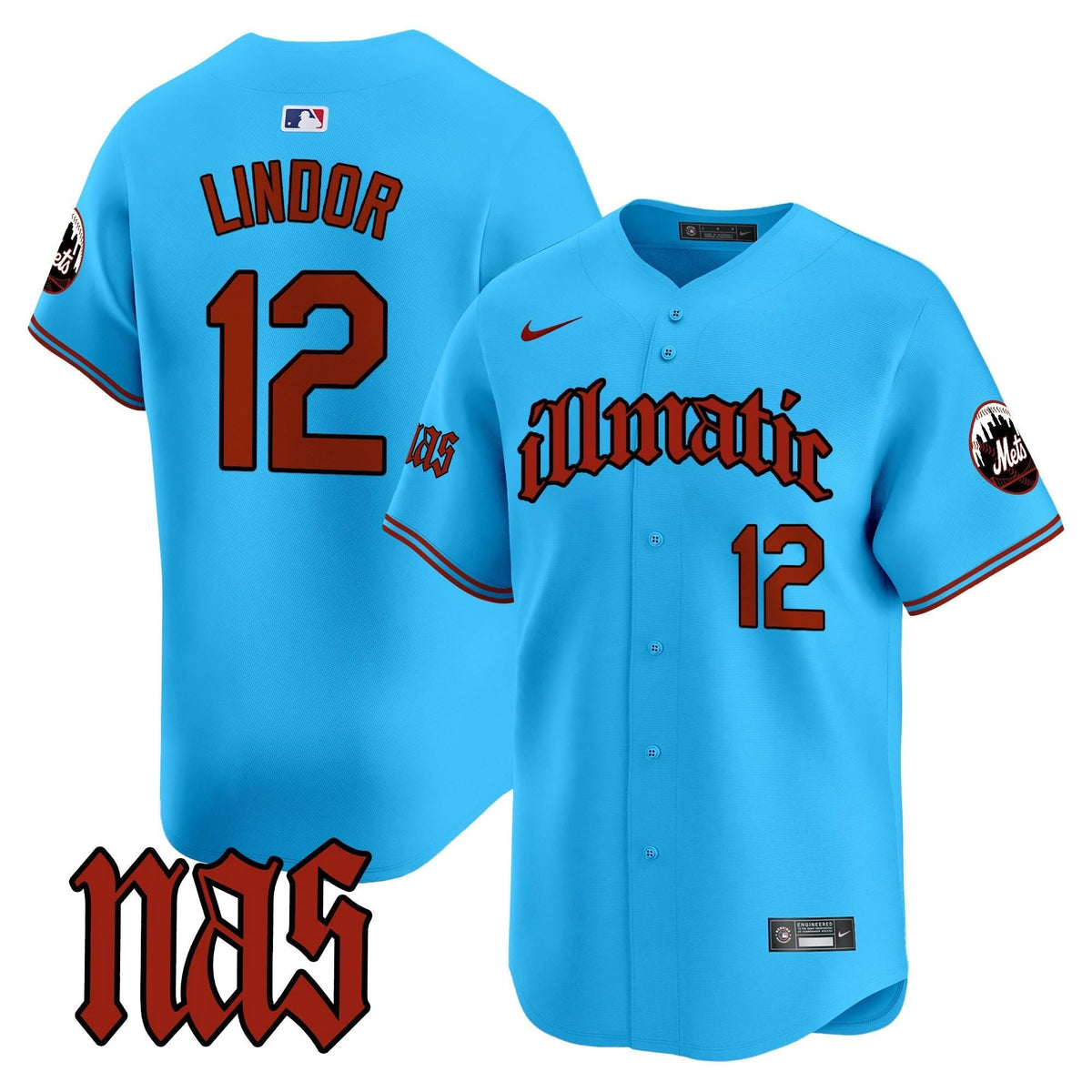 NYM Nas Illmatic Vapor Premier Limited Jersey - Stitched