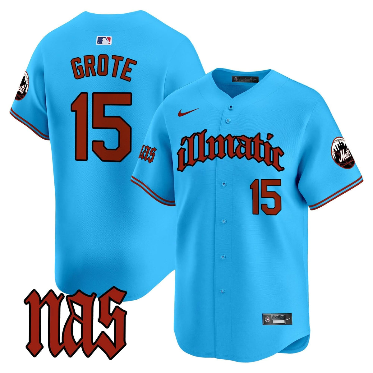 NYM Nas Illmatic Vapor Premier Limited Jersey - Stitched