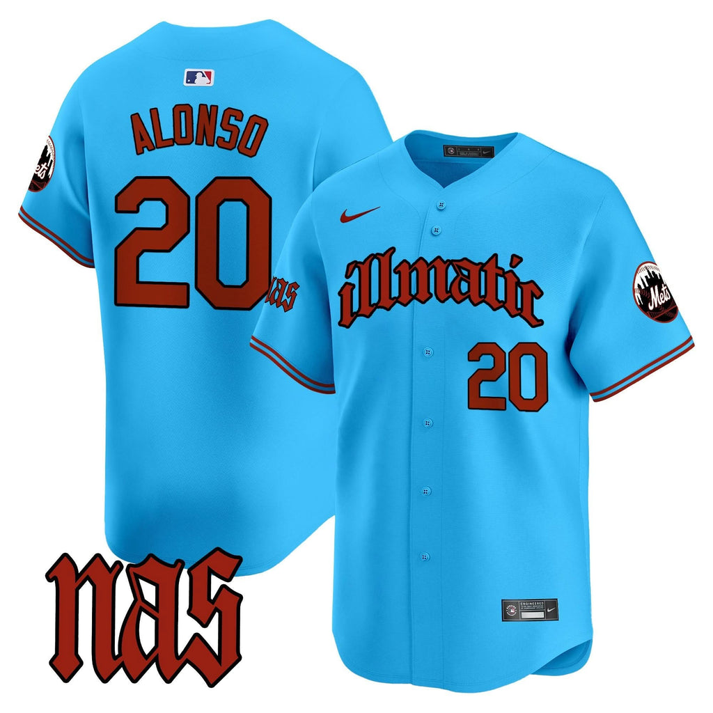 NYM Nas Illmatic Vapor Premier Limited Jersey - Stitched