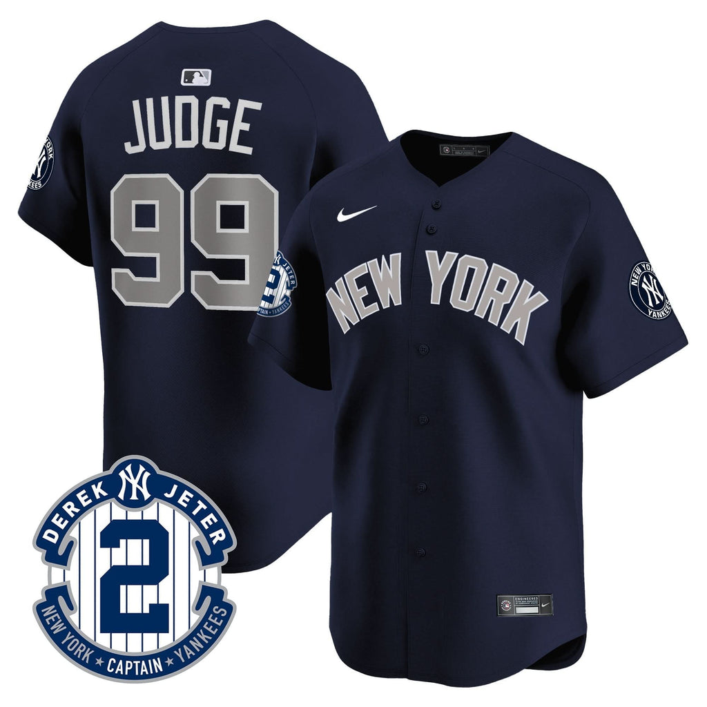 NYY Derek Jeter Patch Vapor Premier Limited Jersey - Stitched