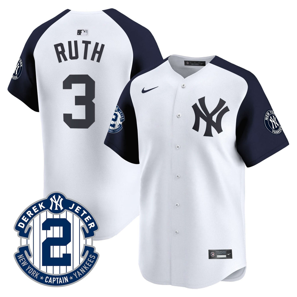 NYY Derek Jeter Patch Vapor Premier Limited Jersey - Stitched