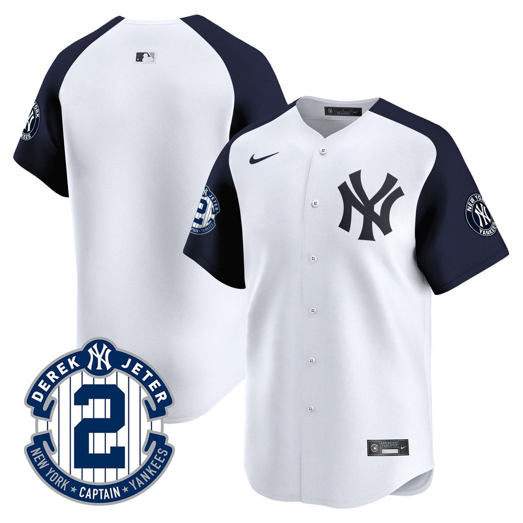 NYY Derek Jeter Patch Vapor Premier Limited Jersey - Stitched