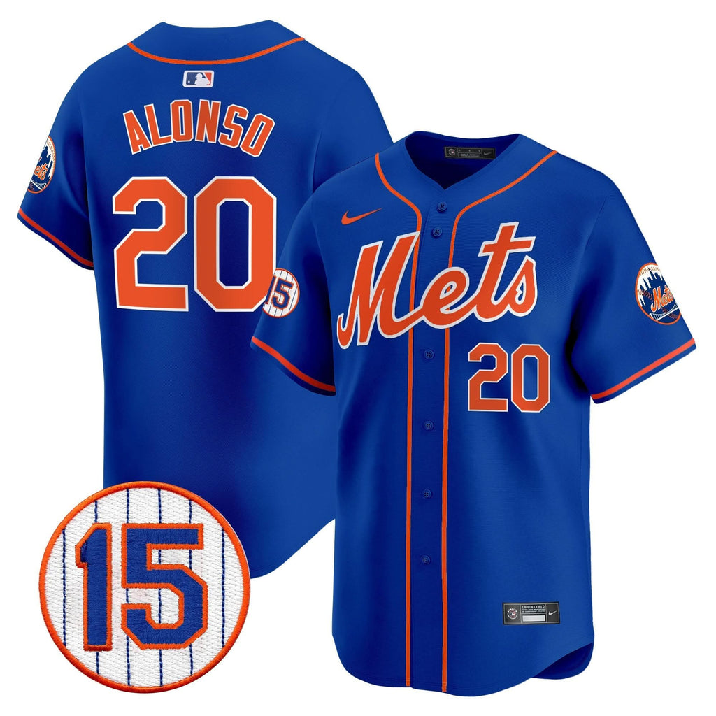 NYM Jerry Grote Patch Vapor Premier Limited Jersey - Stitched