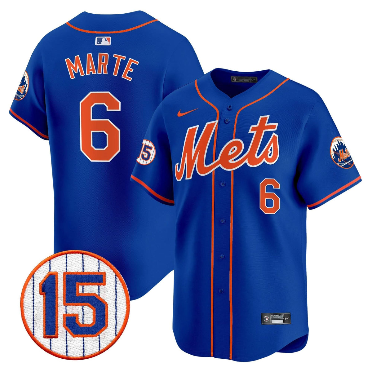 NYM Jerry Grote Patch Vapor Premier Limited Jersey - Stitched