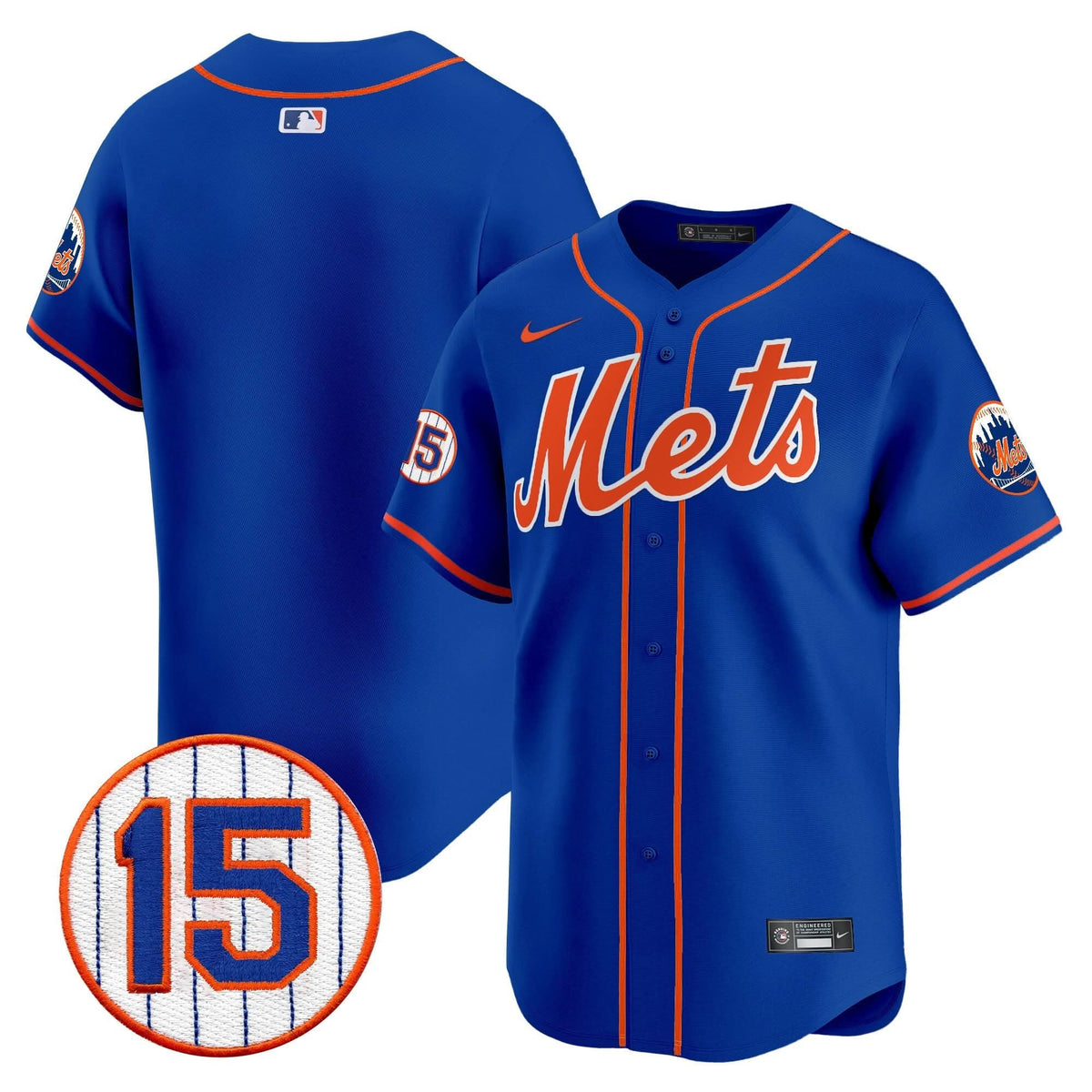 NYM Jerry Grote Patch Vapor Premier Limited Jersey - Stitched