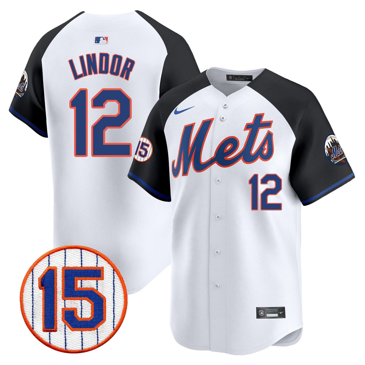NYM Jerry Grote Patch Vapor Premier Limited Jersey - Stitched