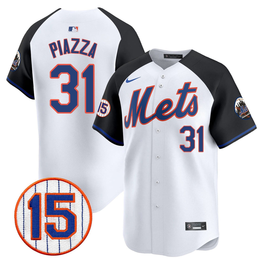 NYM Jerry Grote Patch Vapor Premier Limited Jersey - Stitched