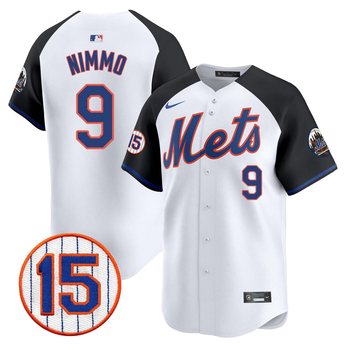 NYM Jerry Grote Patch Vapor Premier Limited Jersey - Stitched