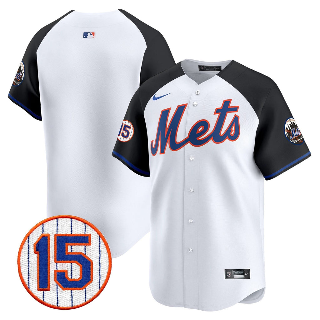 NYM Jerry Grote Patch Vapor Premier Limited Jersey - Stitched