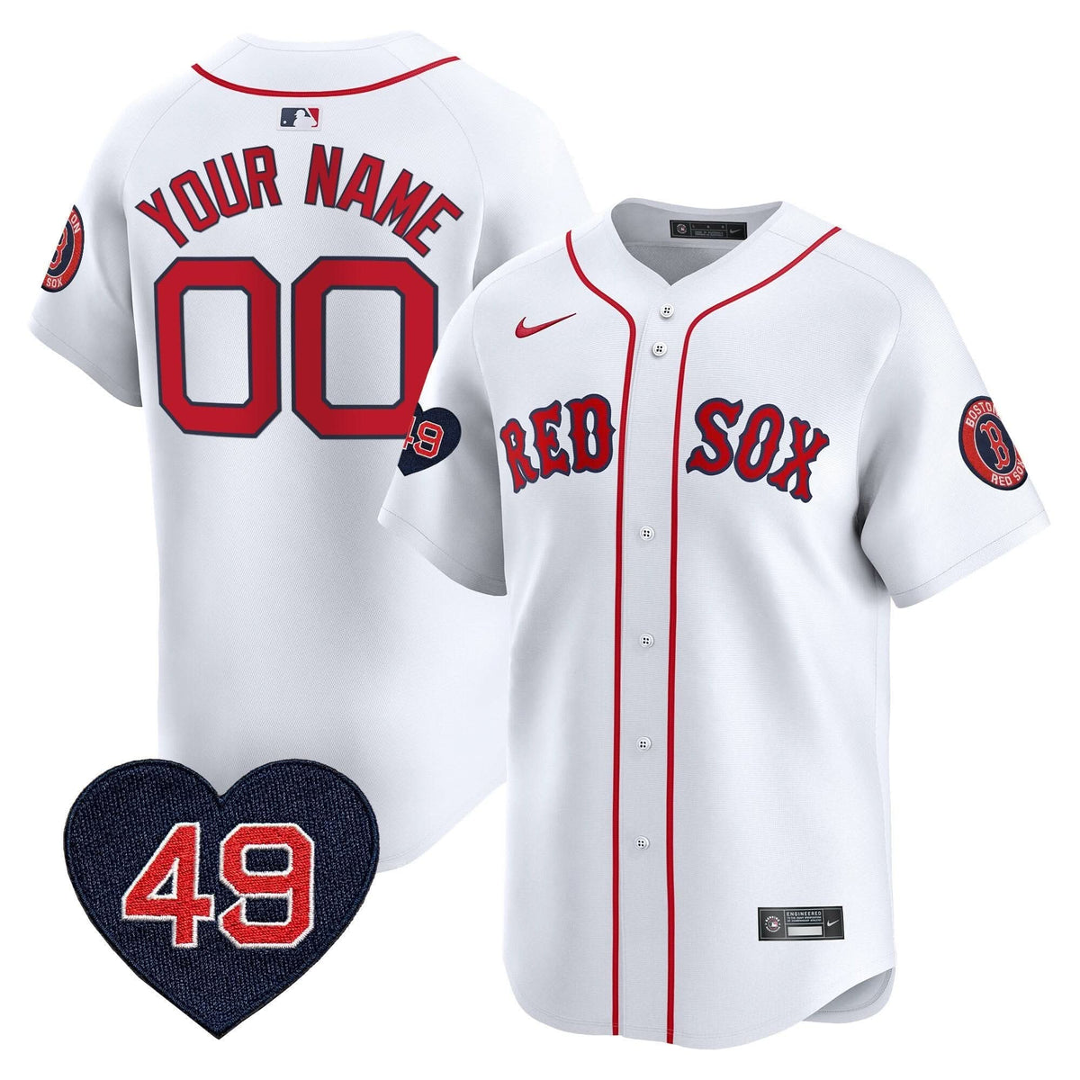 BRS Tim Wakefield Patch Vapor Premier Limited Custom Jersey - Stitched